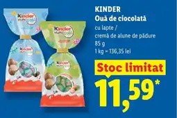 Lidl KINDER Ouă de ciocolată Ofertă