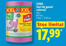 Lidl FINO Saci de gunoi colorați Ofertă