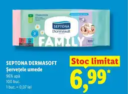 Lidl SEPTONA DERMASOFT Şerveţele umede Ofertă