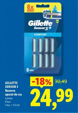 Lidl GILLETTE SENSOR 3 Rezerve aparat de ras Ofertă