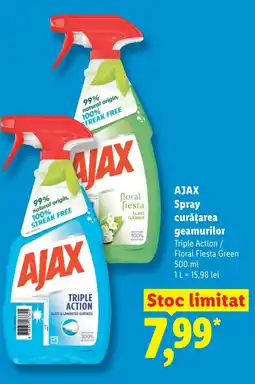 Lidl AJAX Spray curăţarea geamurilor Ofertă