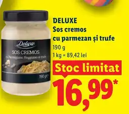 Lidl DELUXE Sos cremos cu parmezan şi trufe Ofertă
