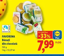 Lidl FAVORINA Bănuţi din ciocolată Ofertă
