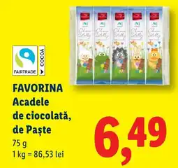 Lidl FAVORINA Acadele de ciocolată, de Paşte Ofertă