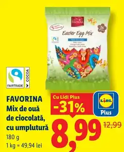Lidl FAVORINA Mix de ouǎ de ciocolată, cu umplutură Ofertă