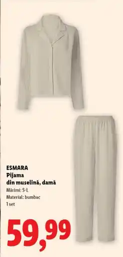 Lidl ESMARA Pijama din muselină, damă Ofertă