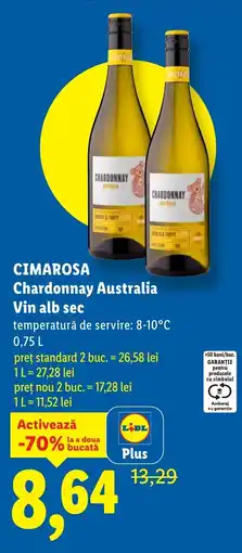 Lidl CIMAROSA Chardonnay Australia Vin alb sec Ofertă