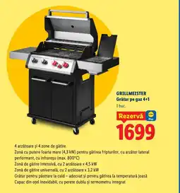 Lidl GRILLMEISTER Grătar pe gaz 4+1 Ofertă