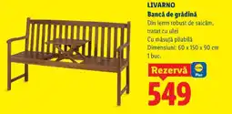 Lidl LIVARNO Bancă de grădină Ofertă