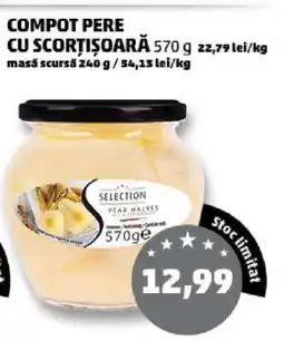Penny COMPOT PERE CU SCORȚIȘOARĂ 570 g Ofertă