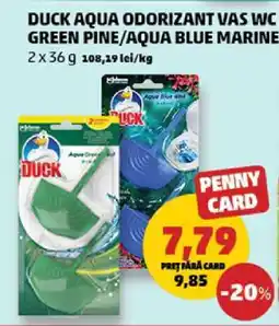Penny DUCK AQUA ODORIZANT VAS WC GREEN PINE/AQUA BLUE MARINE Ofertă