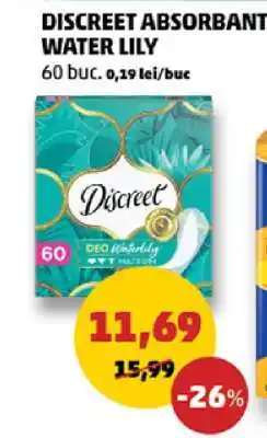 Penny DISCREET ABSORBANT WATER LILY Ofertă
