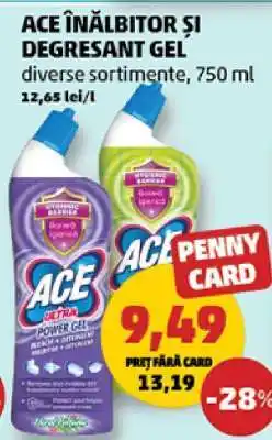Penny ACE ÎNĂLBITOR ȘI DEGRESANT GEL Ofertă