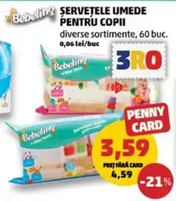 Penny Șervețele umede pentru copii Ofertă