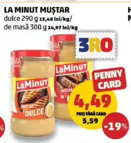 Penny LA MINUT MUȘTAR dulce 290 g Ofertă