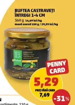 Penny BUFTEA CASTRAVEȚI ÎNTREGI 1-4 CM Ofertă