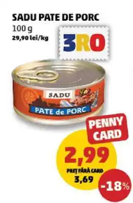Penny SADU Pate de porc Ofertă