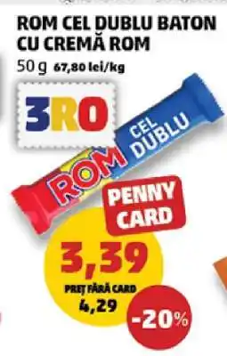 Penny ROM Cel Dublu Baton cu Cremă Rom Ofertă