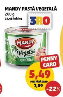 Penny MANDY Pastă vegetală Ofertă