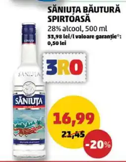 Penny SĂNIUȚA BĂUTURĂ SPIRTOASĂ Ofertă