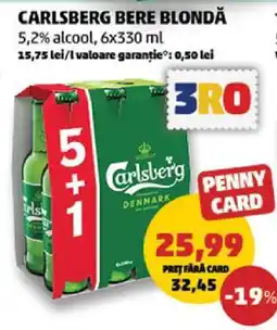 Penny CARLSBERG Bere blondă Ofertă