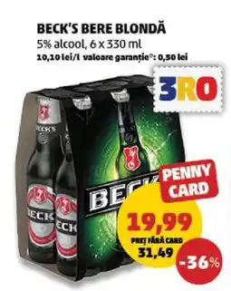 Penny BECK‘S Bere blondă Ofertă