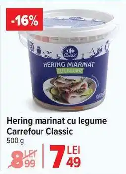Carrefour Hering marinat cu legume Carrefour Classic Ofertă