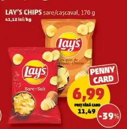 Penny LAY'S CHIPS sare/cașcaval, 170 g Ofertă