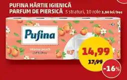 Penny Pufina Hârtie Igienică Parfum de Piersică Ofertă