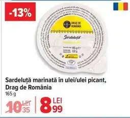 Carrefour Sardeluță marinată în ulei/ulei picant, Drag de România Ofertă