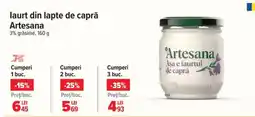 Carrefour Iaurt din lapte de capră Artesana Ofertă