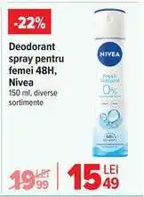 Carrefour Deodorant spray pentru femei 48h Nivea Ofertă
