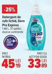 Carrefour Detergent de rufe lichid, Dero Pro Express Ofertă