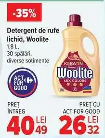 Carrefour Detergent de rufe lichid, Woolite Ofertă