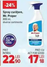 Carrefour Spray curățare, Mr. Proper Ofertă