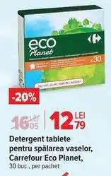 Carrefour Detergent tablete pentru spălarea vaselor, Carrefour Eco Planet Ofertă