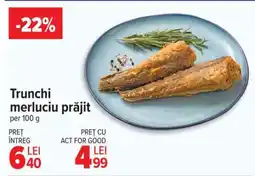 Carrefour Trunchi merluciu prăjit Ofertă
