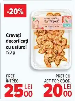 Carrefour Creveți decorticați cu usturoi Ofertă