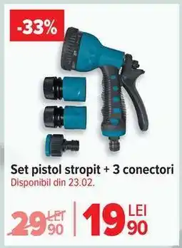 Carrefour Set pistol stropit + 3 conectori Ofertă