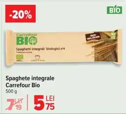 Carrefour Spaghete integrale Carrefour Bio Ofertă