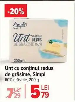 Carrefour Unt cu conținut redus de grăsime, Simpl Ofertă