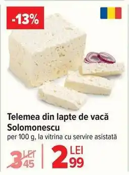 Carrefour Telemea din lapte de vacă Solomonescu Ofertă