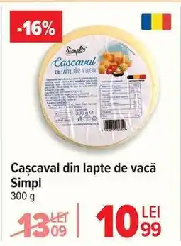 Carrefour Cașcaval din lapte de vacă Simpl Ofertă