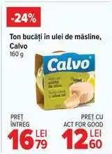 Carrefour Ton bucăți în ulei de măsline, Calvo Ofertă