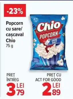 Carrefour Popcorn cu sare/cașcaval Chio 75 g Ofertă
