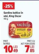 Carrefour Sardine baltice în ulei King Oscar Ofertă