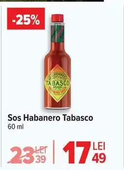Carrefour Sos Habanero Tabasco Ofertă