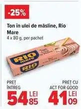 Carrefour Ton in ulei de măsline Rio Mare Ofertă