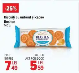 Carrefour Biscuiți cu unt și cacao Roshen Ofertă