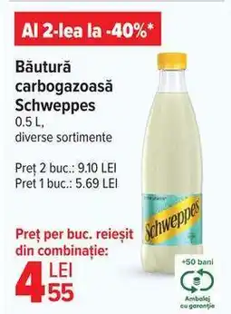 Carrefour Băutură carbogazoasă Schweppes Ofertă
